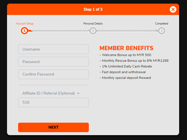 Register me88 PLAY - 1